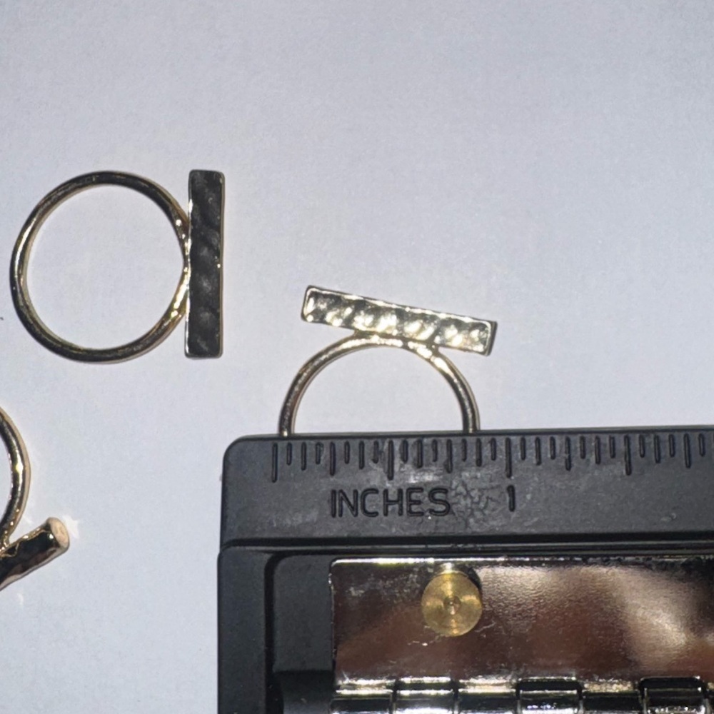 Gold Bar Rings - Picture 9 of 9